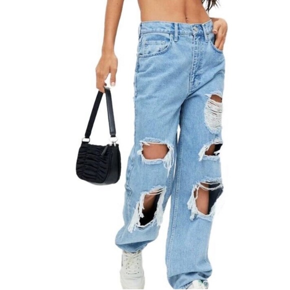 Urban Outfitters Denim - Urban Outfitters High Waisted Baggy Distressed Jeans Size 14